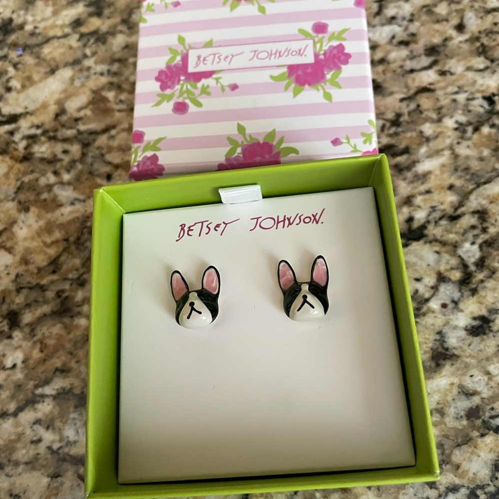 Betsey Johnson Dog Earrings